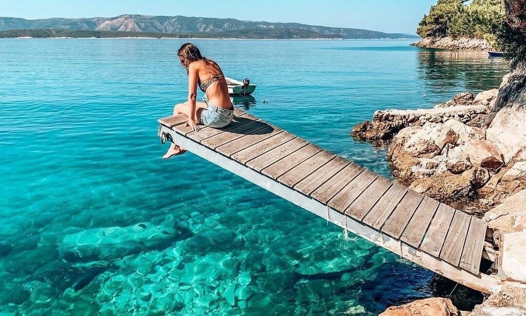 Scenic view of the crystal-clear blue waters of the Adriatic Sea in Croatia during a RYA sailing course