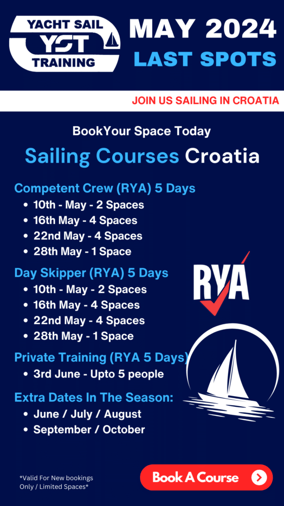 Sailing School Croatia courses April 2024